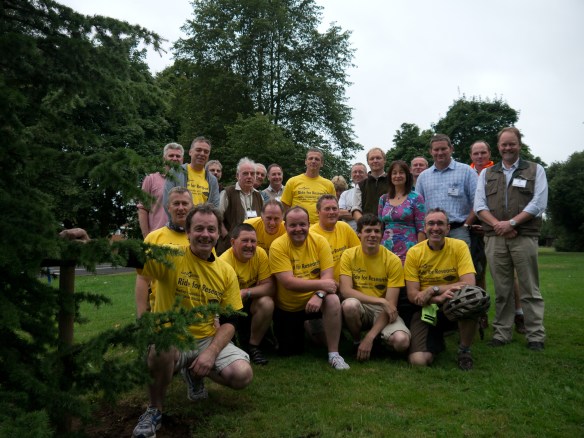 Ride for Research 2012 Reading City riders with some AA members at the end of the event
